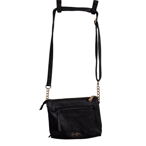 JESSICA SIMPSON BLACK GOLD ACCENT(S) HANDBAG - Picture 5 of 7